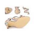 thumbnail image 2 of BLISSFUL STEP Printed Lace Up Stiletto Heels Sandals for Women Pink 9, 2 of 6