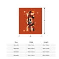 thumbnail image 5 of Durable Soft Flannel Blanket - Cozy Orange & Red Geometric Design Perfect for Sofa Travel Bed and Chair - Warm & Stylish, 5 of 7