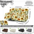 thumbnail image 7 of Xoenoiee Embroidery Sunflower Print Waterproof Recliner Sofa Slipcovers, 8 Pieces Stretch Reclining Couch Covers for 3 Cushion Couch Sofa Washable Furniture Covers for Dogs, Pets, Kids, 7 of 7