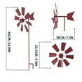 thumbnail image 3 of Garden Metal Rotary Windmill Plug-In Outdoor Decoration for Backyard Patio Durable Sturdy Design with Reflective Paint Finish, 3 of 5