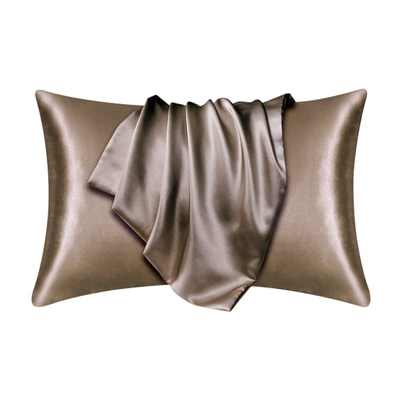 WWG Satin Silk Pillowcase for Hair and Skin Soft Polyester Standard Size Set of 1 with Envelope Closure Anti Wrinkle Fade Resistant 24.8 x 16.9 Inch