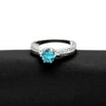 thumbnail image 5 of Uloveido 6-Prongs Blue CZ Solitaire Accent Wedding Engagement Rings for Women Y027-Blue-6, 5 of 6