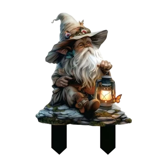 2D Acrylic Garden Statue - Tree Man/Fairy Design, Weather-Resistant, for Courtyard/Flower Pots, Easy Installation, Whimsical Outdoor Decoration, Durable & Colorfast