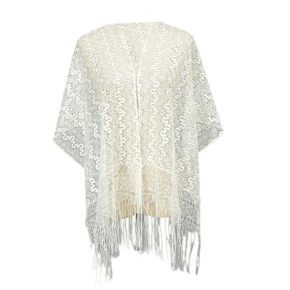 Acahhotxx Laces Scarf, Laces Scarf Fashion Long Shawl Breathable Versatiles Shawl Stylish Stripe Shawl for Evening Wear