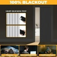 thumbnail image 3 of 100% Blackout Magnetic Door Curtain Accordion Doors Interior Closet Door Curtain Invisible Applicable Bedroom Room Living Room Doorway （White 52" W x 78" L 1 Panel, 3 of 17