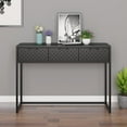 thumbnail image 1 of vidaXL Table Console Anthracite 106x35x75 cm Acier, 1 of 5