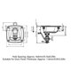 thumbnail image 3 of T Handle Door Latch 4x6mm Hole Spacing Zinc Alloy Folding Rotary Compression Toolbox Entrance Locking Latch for RV Boat, 3 of 3
