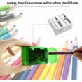 thumbnail image 3 of 1PCS Pencil Sharpeners,Dual Holes Sharpener with Lid for Men,Women,Artist,Home,Office (Hot Pink), 3 of 7