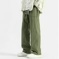 thumbnail image 6 of zfhfof Men's Baggy Cargo Pants Trendy Casual Drawstring Parachute Pant Wide Leg Joggers Trousers with Pockets for Streetwear, 6 of 9