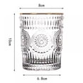 thumbnail image 2 of KARLSITEK Embossed Drinking Glass Gold Rim Water Glass Baroque Clear Crystal Unleaded Wine Milk Juice Coffee Glass ,Makeup Brush/Pen/Pencil/Toothbrush Holder, 2 of 4