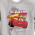 thumbnail image 3 of Disney's Cars - Lightning Mc Queen Seven Time Champ - Toddler And Youth Crewneck Fleece Sweatshirt, 3 of 5