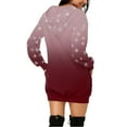 thumbnail image 3 of IROINNID Christmas Hooded Dress for Women with Pocket Graphic Print Thigh Length Xmas Party Dress,Red, 3 of 5