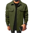 thumbnail image 3 of Vetsdori Button Up Shirts for Men Long Sleeve Fashion Work Pockets Winter Casual Stylish Plain Mens T-Shirts, 3 of 8