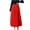 Red, variant on IROINNID Long Elastic Waist Skirt For Women Fashion Skirt Strap Ladies Floral Skirts Mesh High Waist Skirt Pleated Skirt Solid Color Skirt