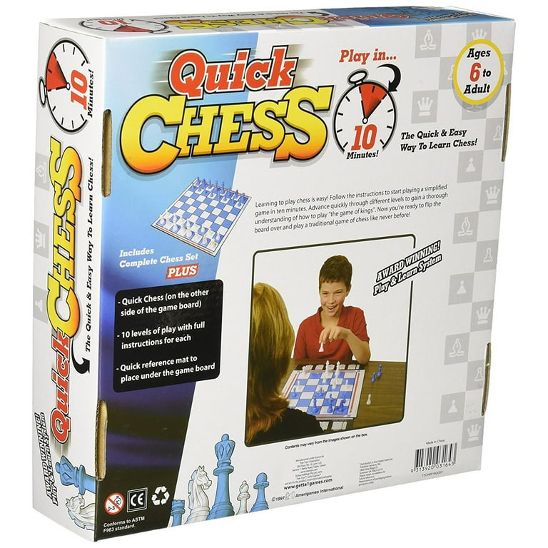 ROO GAMES Quick Chess - Learn Chess with 8 Simple Activities - For Ages 6+  - Chess Set for Kids