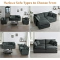 thumbnail image 6 of YWEN Luxury Loveseat Sofa Couch, 76" Modern Chenille Deep 2-Seater Cloud Couch with 2 Armrest Pillows and 2 Toss Pillows, Love Seat for Living Room Bedroom Office Apartment, Grey, 6 of 15