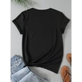 thumbnail image 2 of Camiseta con estampado de flores y letras, informal, cuello redondo, manga corta, "Be Kind", para mujer, para adultos, hombres, mujeres, adolescentes, jóvenes, deportiva, informal., 2 of 9