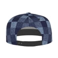 thumbnail image 4 of Gaeub Blue Gingham Buffalo Check Flat Bill Snapback Hats Baseball Caps with Adjustable for Running Workouts and Outdoor Activities, 4 of 9