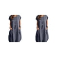 thumbnail image 2 of Qarigey Vestido de mujer Color sólido Reemplazo suelto Casual Cuello Doble bolsillo Moda Niñas Vestidos de mujer Ropa Type9 NO9, 2 of 6