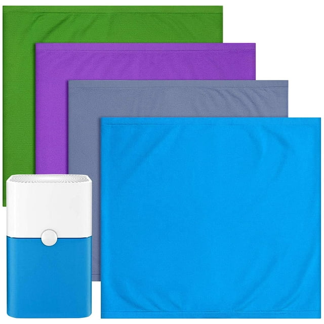 4 Pack 211+ Replacement Washable Pre-Filters for Blueair Blue Pure 211+ air purifier, Removes Pollen, Dust, Pet Dander, Color include Lunar Rock, Diva Blue, Lavender Purple, Forest green