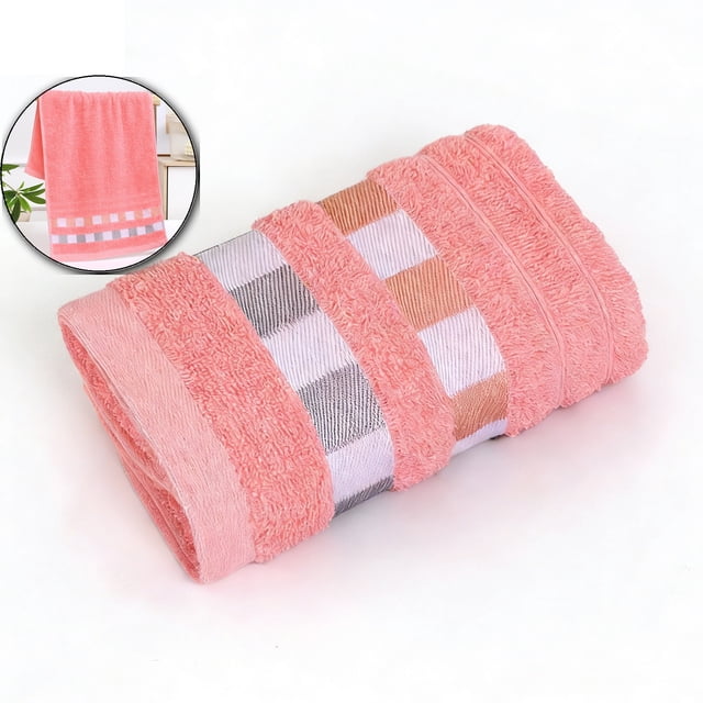 Striped Polyester Towel – 29.5x13.7in Ultra-Soft, Highly Absorbent & Quick-Drying Bath Towel for Home, Gym, Beach & Travel – Lightweight, Durable & Multipurpose