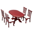 thumbnail image 1 of Set de muebles Miniature Dollhouse 1:12 mesa de comedor Redwood, 1 of 2
