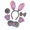 thumbnail image 3 of Conjunto de disfraz de conejo de Pascua, accesorios para sombreros de Cosplay para espectáculos de escenario, Halloween Gris, 3 of 8