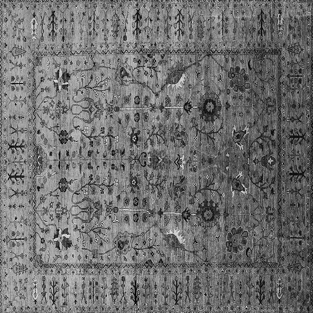 Ahgly Company Indoor Square Oriental Gray Industrial Area Rugs, 4 ...
