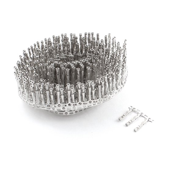 Unique Bargains 300 Pcs Silver Tone Metal Jumper Wire Female Pin Connector