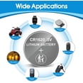 thumbnail image 3 of CR1620 3V Lithium Battery, 5 Count Pack CR 1620 3 Volt Button Coin Cell Battery for Car Key Fobs, Keyless Remotes, Watches, Garage Door Openers, Remote Controls, 3 of 7