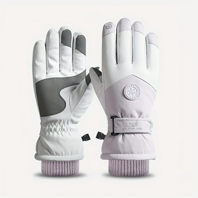 Dosaele Thermal Winter Ski Gloves - Ultra-Thick Insulation Adjustable Closure Non-Slip Touch Screen Waterproof Cold Proof - Perfect for Outdoor Winter Activities Designed for Cold W