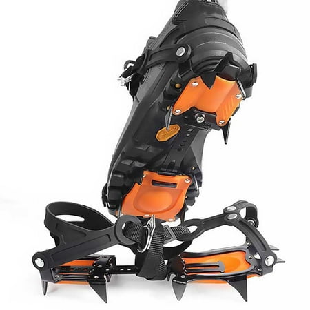 

ADVEN 10 Teeth Adjustable Non-slip Mountain Road Crampons Shoes Climbing Gear Equipment For Ice Snow Men Women