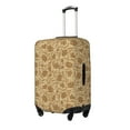 thumbnail image 2 of Daiia Brown Flowers Luggage Cover, Thickened Washable Travel Luggage Covers, Elastic Unique Baggage Covers for 18-20 inch Luggage-Medium, 2 of 9