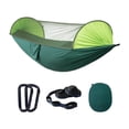 thumbnail image 2 of Hamaca portátil para red de viaje para caminar, cama colgante Verde Cola  Hamaca de camping con red, 2 of 8