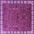 thumbnail image 1 of Ahgly Company Indoor Square Oriental Purple Industrial Area Rugs, 6' Square, 1 of 4