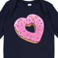 thumbnail image 4 of Inktastic Heart Shaped Donut with Pink Icing and Sprinkles Boys or Girls Long Sleeve Baby Bodysuit, 4 of 5