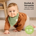thumbnail image 4 of Bandana de algodón orgánico Baby Bibs KeaBabies, paquete de 10 unidades, 4 of 9