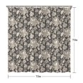 thumbnail image 5 of Floral Shower Curtain Watercolor Botanical Bathroom Decor Rustic Flower Design Fabric Bath Curtain for Tub Country Style Home Accessories with Hooks，72x72in, 5 of 5