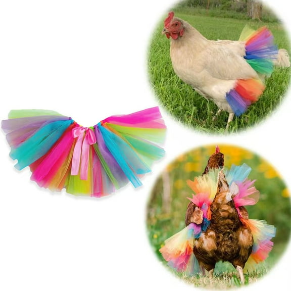 Pet Chicken Duck Goose Winter Warm Vest & Adjustable Apron Set - Cozy Tutu Dress, Windproof Cold Weather Protection, Small Animal Apparel