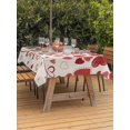 thumbnail image 2 of Outdoor Tablecloth with Umbrella Hole and Zipper, Red Valentine's Day Rectangle Table Cloth 60x102 Inch Waterproof Tablecloth, Love Heart Modern Art Romantic Rustic Picnic Table Cover for Patio, 2 of 7