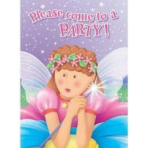 Unique Fairy Princess Birthday Party Invitations - 8 Count