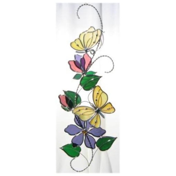 Stained Glass Yellow Scroll