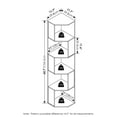 thumbnail image 3 of Furinno Econ 5-Tier Freestanding Corner Shelf Bookcase, Bookshelf, Espresso, 3 of 6