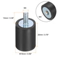 thumbnail image 2 of 6 Pack M4x10mm Thread Studs Rubber Shock 15x20mm Male Female 6 Pack M4 Lock Nuts, 2 of 6