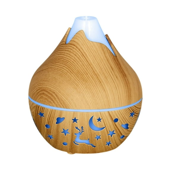 Humidifier Humidifier, Mini Wood Grain Humidifier, USB Powered Humidifier, Color Changing Night Light, Aroma Diffuser, Silent Mist Humidifier for Desk and Bedroom Mini Wood Grain Humidifier