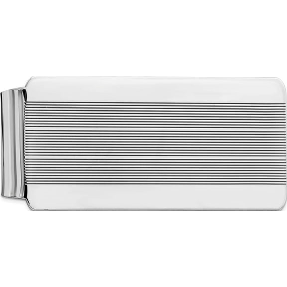 Sterling Silver Rhodium-Plated Money Clip (55 X 26) Made In United States qq31
