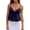 Blue, variant on Women's Y2K Cami Top Sleeveless V Neck Tie Front Crop Top Ruffle Hem Peplum Tank Shirt Going Out Camisole Size: L Yellow