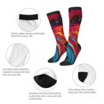 thumbnail image 4 of Bingfone Compression Socks for Women and Men Long Socks for Running Athletic Cycling Nurse-Colorful Abstract Swirls, 4 of 8