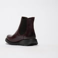thumbnail image 4 of Fly London Womens Red SALV Chelsea Leather Ankle Casual Wedge Heel Boots, 4 of 5