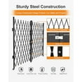 thumbnail image 3 of Extendable Aluminum Fence, Double Foldable Security Gate Mobile Folding Scissor Gate Portable Safety Barrier with Casters Retractable Driveway Gates Portable Barricade Gate, 3 of 9